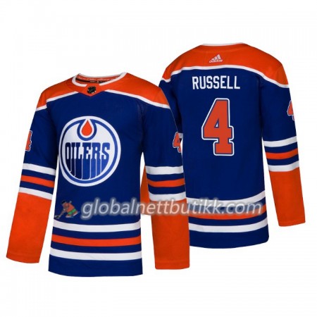 Edmonton Oilers Hockeydrakt Kris Russell 4 Alternate 2018-2019 Adidas Authentic - Herre